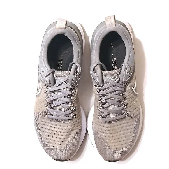 Nike React Infinity Run Flyknit Running Shoes – Gray & White - Size 8.5 - Picture 2 of 8